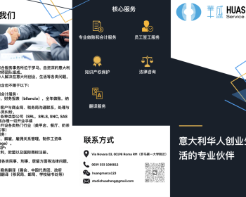 罗马华盛综合事务所 会计做账/法律咨询/陪同翻译/商务咨询