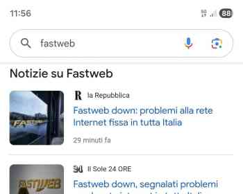 今天Fastweb全意大利故障（手机卡、宽带）均无法使用。