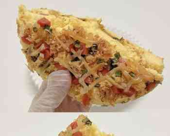 本人做爆浆肉松火腿蛋糕已经next level了😎