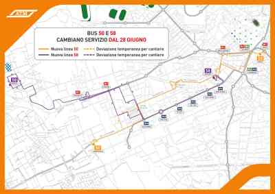 La mappa dei percorsi di 50 e 58 dal 28 giugno.jpg
