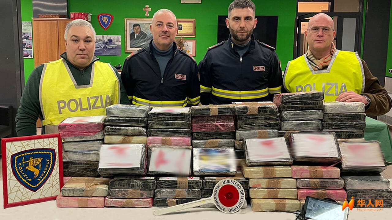 罗马高速服务区一查，货车里竟藏着111公斤可卡因