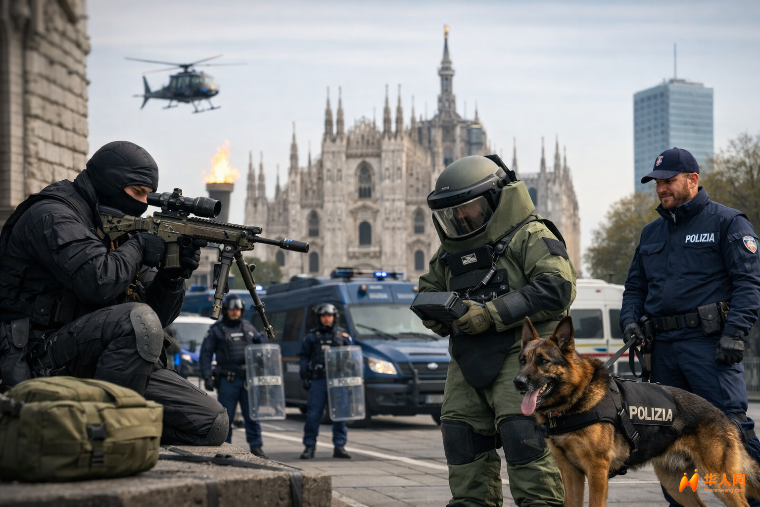 狙击手、警犬、监控、2000警力…米兰冬奥会全城戒备