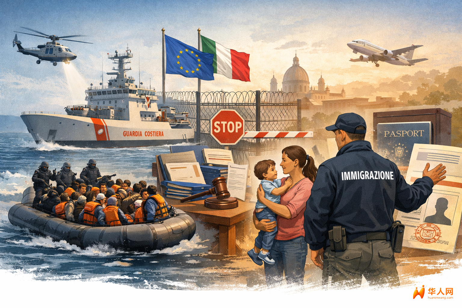 意大利政府批准实施《移民和庇护协议》法案