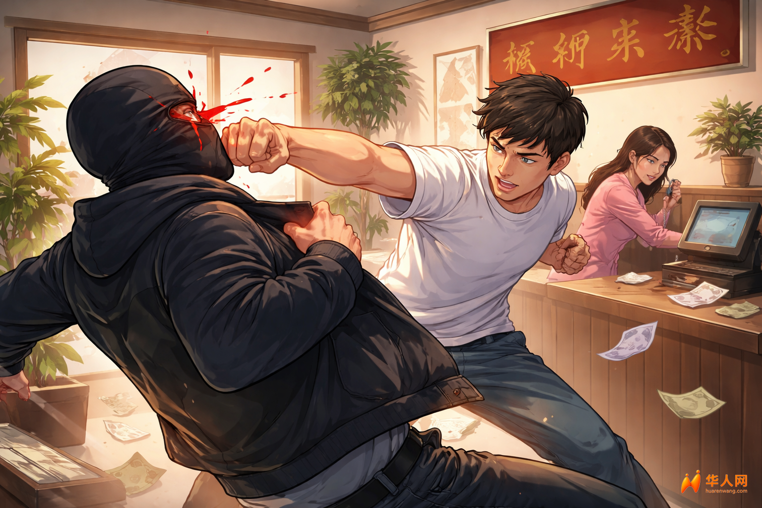 抢劫踢到铁板！半黑闯入华人按摩店行凶，被店主儿子打得满脸是血 …