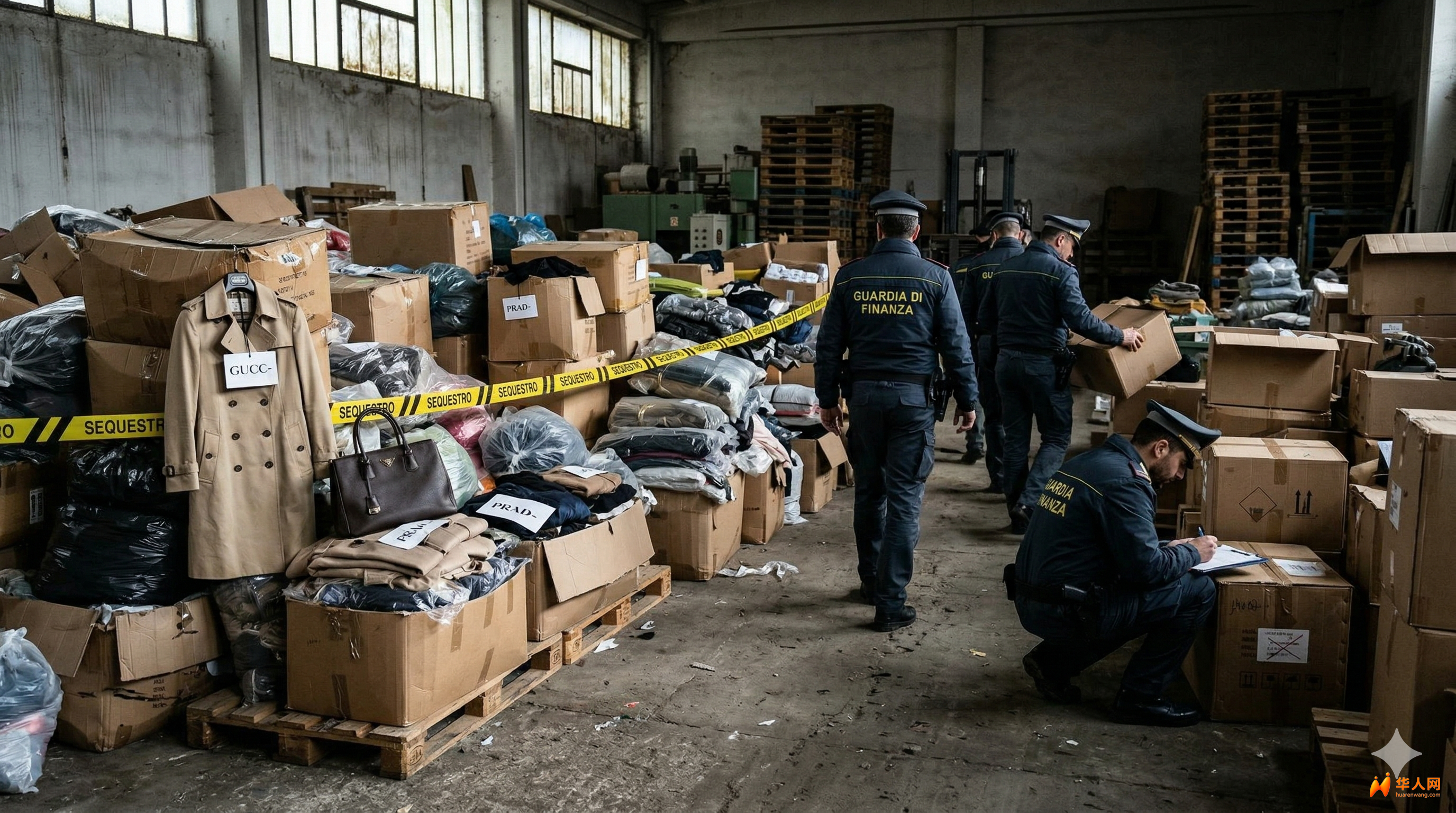 名牌包包衣服全是假的！安科纳警方查获大型假货窝点，华人老板栽了！ …