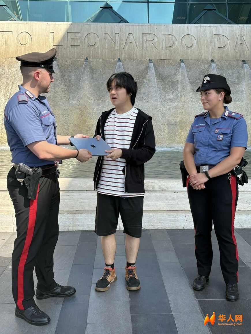 中国游客在罗马弄丢电脑，登机前最后一刻宪兵空降送回！